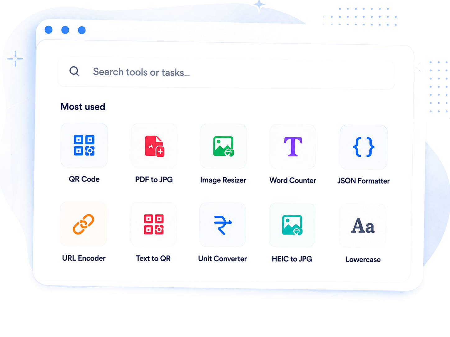 MyToolkitt search bar for quickly finding the tool you need.