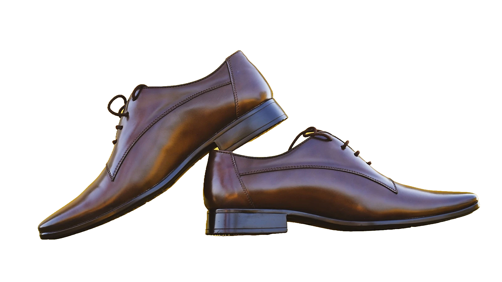 The same shoes with the yellow wall removed, on a transparent background
